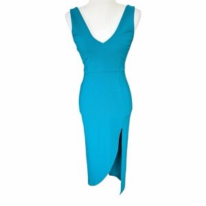 Abercrombie & Fitch Plunge V-Neck Midi Dress Size XST Wedding V Neck Sleeveless